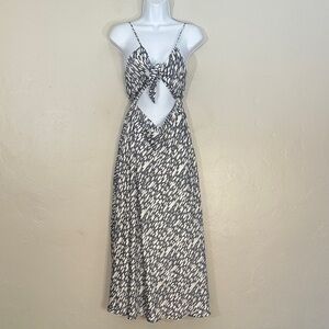 Vici Black and White Midi Dress